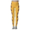 thumbnail image 5 of Arlun Christmas Leggings for Women High Waist Stretchy Christmas Graphic Print Workout Leggings Soft Lightweight Comfortable Casual Tight Pants Xmas Themed Leggings Yellow6 S, 5 of 5