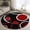 Red, variant on 2x3 Door Mat Rug, Black Red Non-Skid Rubber Backing Large Rectangle Rugs - Living Room Bedroom Home Office, White Circle Geometric Abstract Texture Indoor Floor Mat Carpets Washable Rug