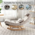 thumbnail image 5 of Rocking Lounge Chair, Modern Accent Rocking Glide Chair with Large Back, Pull Out Pedal and Pillows, Upholstered Lie or Sleep Lazy Chair for Nursery, Living Room, Bedroom, 5 of 6