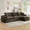 Brown, variant on Korser Modular Sectional Sofa with Deep Seat Cozy Double-Layer Cushioned Sofa with Convertible Ottoman, Modern Comfy Cloud Couch 3-seat L-shaped Sofa for Living Room, No Assembly Required,Grey