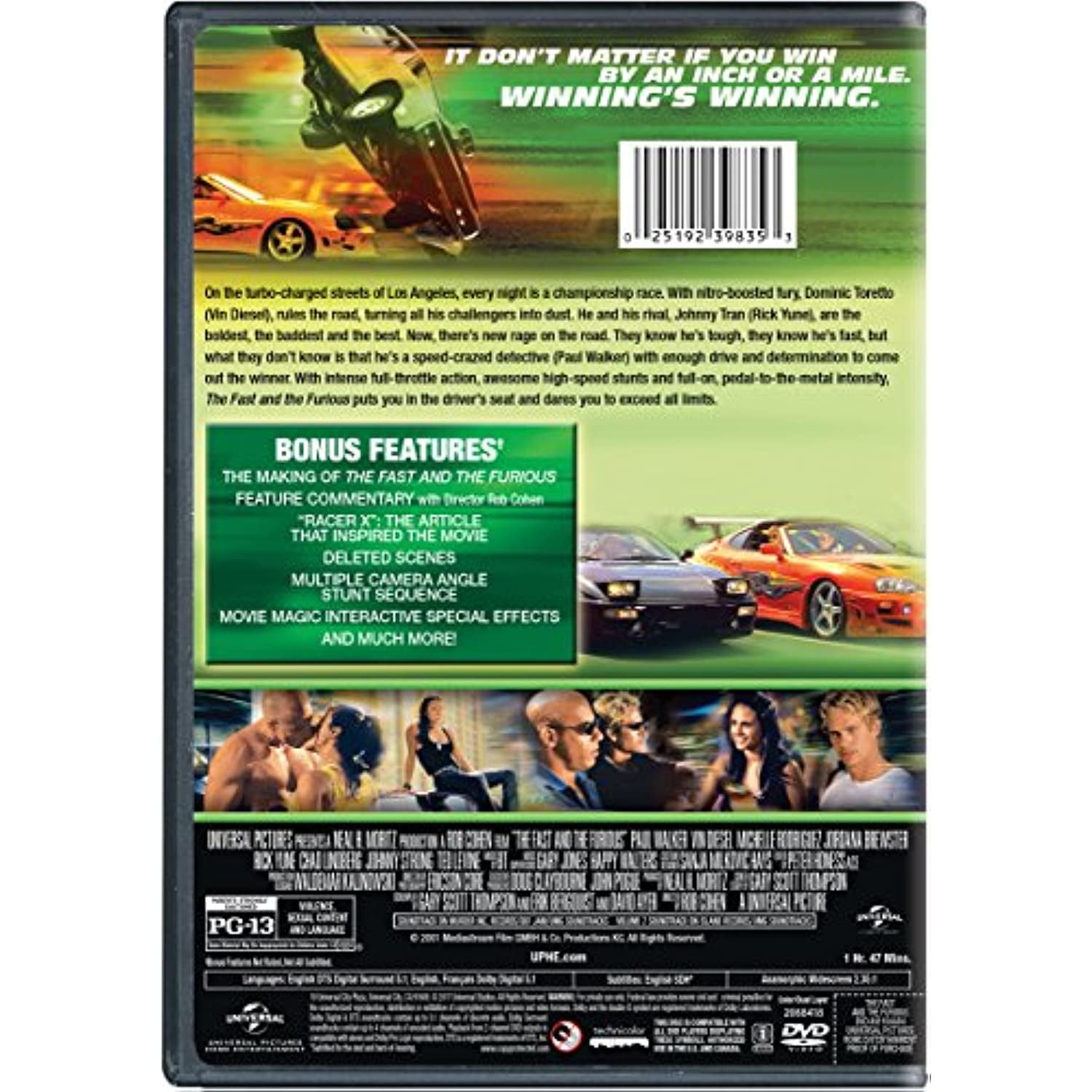 The Fast and the Furious [DVD] - Walmart.com