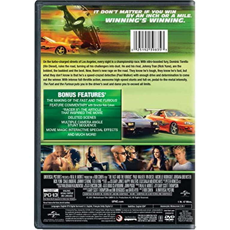 The Fast and the Furious [DVD] - Walmart.com