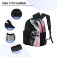 thumbnail image 3 of Balery Pink White Ocean Waves Mochila para Mujeres y Hombres, Mochila Ligera Casual para Viajes, Mochila Clásica Básica para la Universidad, 3 of 6