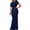 Navy Blue, variant on Women'S Off Shoulder Elegant Sleeveless Bodycon Long Formal Party Evening Dress Green L