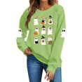 thumbnail image 5 of Meichang Casual Halloween Sweatshirts Women Oversized Crew Neck Sweatshirt Cute Ghost Print Sweatshirts Long Sleeve Sweatshirts Fall Pullover, 5 of 6