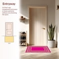 thumbnail image 3 of ODIKA 8'x10' Machine Washable Non-Slip Area Rug, Art Inspired Fan with Elegant Metallic Detailing High Traffic Rug, Pink, 447656, 3 of 7