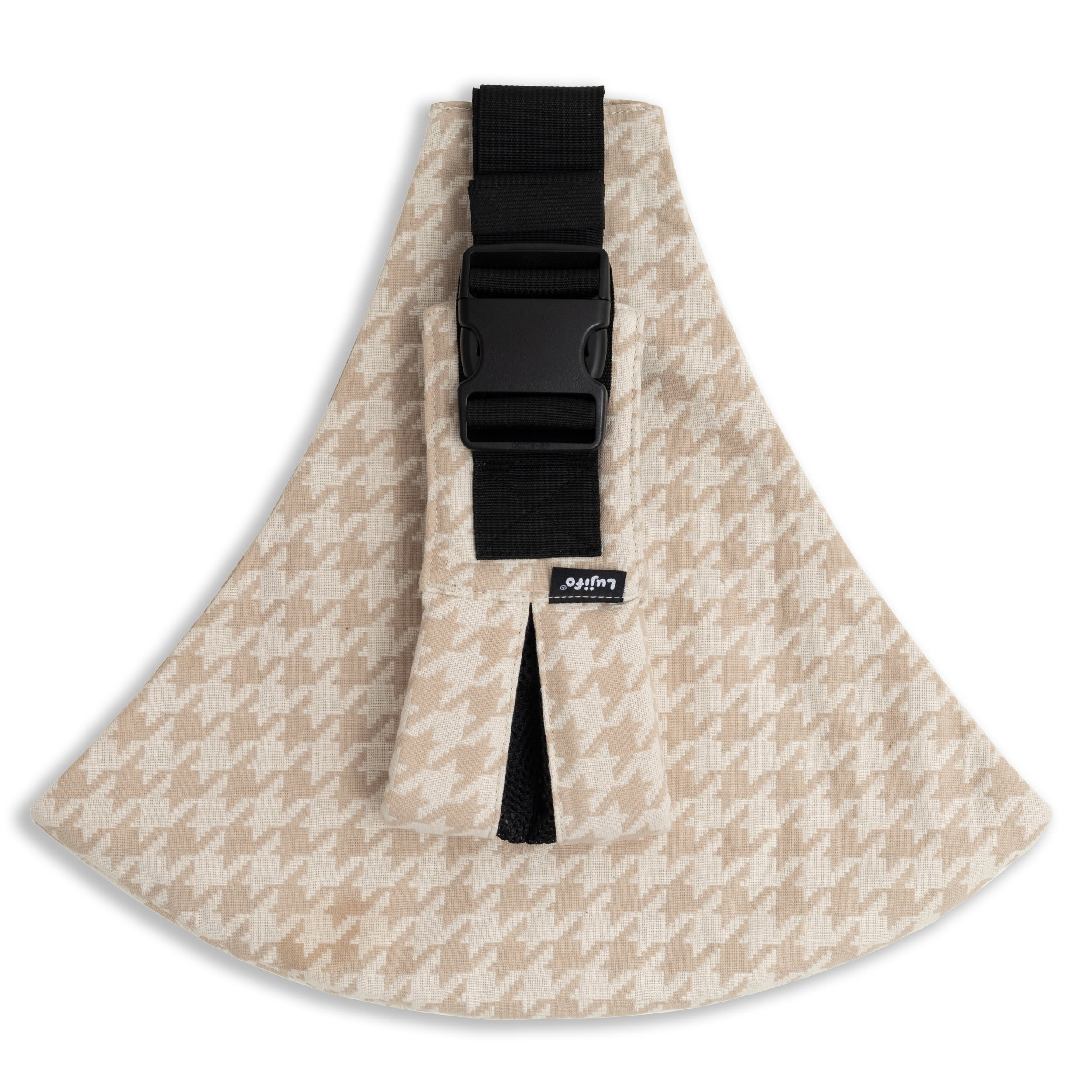 Lujifo Ergonomic Baby Sling, Khaki Houndstooth Toddler Side Carrier