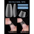 thumbnail image 2 of Soft Gel Nail Tips, 240pcs 15 Size Full Matte Full Cover Nail Tips Pre-Buff Short Tips for Gel Nails Fake Nail Tip False Nail Tips for Nail Extension, 2 of 5