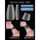 thumbnail image 2 of Soft Gel Nail Tips, 240pcs 15 Size Full Matte Full Cover Nail Tips Pre-Buff Short Tips for Gel Nails Fake Nail Tip False Nail Tips for Nail Extension, 2 of 5