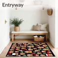 thumbnail image 3 of ODIKA 4'x6' Machine Washable Non-Slip Area Rug, Whimsical Gingerbread House Village Christmas High Traffic Rug with Pad, Brown, 621743, 3 of 8