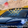thumbnail image 6 of Xixirimido Windshield Sunshade for Car Foldable Front Window Cover Sun Shade Sun Visor Block UV Rays Universal Fit Automotive Accessories, Wolf, 6 of 8