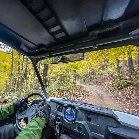 WLOOD 16.5" Wide Rear View Race Mirror Convex Mirror with 1.75"-2” Clamp for UTV Compatible with Yamaha,Polaris,Kawasaki MULE