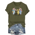 thumbnail image 4 of Mujeres Manga Corta de Verano Tops Día de San Valentín Impreso Cuello Redondo, Camisa de Moda Casual Blusa, 4 of 6