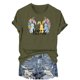thumbnail image 4 of Mujeres Manga Corta de Verano Tops Día de San Valentín Impreso Cuello Redondo, Camisa de Moda Casual Blusa, 4 of 6