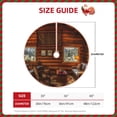 thumbnail image 2 of Sikiie Log Cabin Inside Nativity Christmas Tree Skirt, Jesus Christian Winter Holiday Tree Mat Decoration(30-48IN), 2 of 6