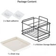 thumbnail image 3 of Jinsinto Kitchen Sponge Holder, Sink Basket, Kitchen Sink Organizer, Wall Mounted Storage Design,(black), 3 of 5