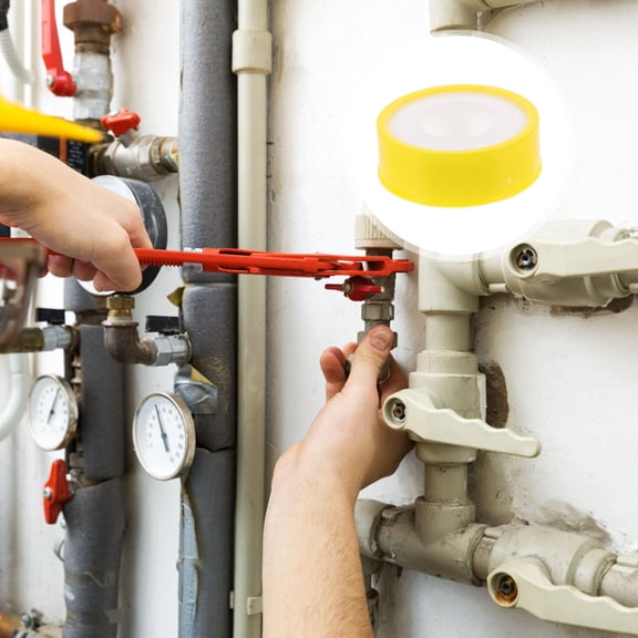 ROSENICE Pipe Tape for Water Leaks Yellow PTFE 10 Rolls