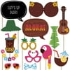 Big Dot of Happiness Tiki Luau - Tropical Hawaiian Summer Party Photo Booth Props Kit - 20 Count