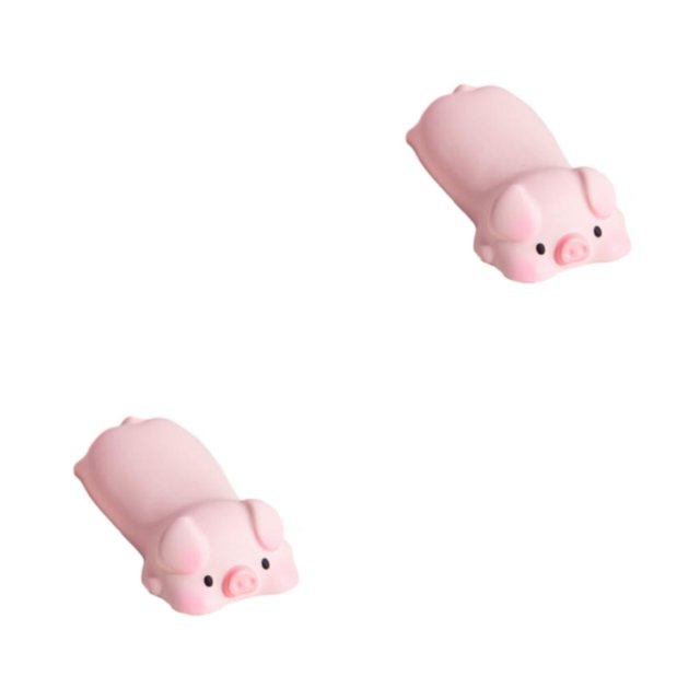 Bearachild y encantador reposamuñecas, cojín de animales de dibujos animados, reposabrazos para ordenador portátil, teclado, juguetes de Rosa 2piezas