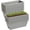 Gray, variant on 12Pcs 17Inches Rectangle Planter Box with Drainage Holes and Trays Plastic Planters Flower Boxes Pots for Indoor Outdoor Plants Patio Garden Home Decor Porch Yard (Gray)
