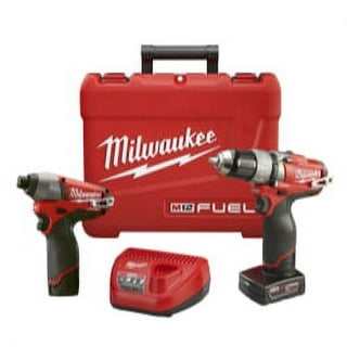 Milwaukee 2497-22 M12 Combo kit de dos herramientas: martillo taladro y  atornillador de impacto inalámbrico con batería de ión de litio 12 voltios