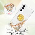 thumbnail image 4 of Glitter Clear Sparkly Bling Case for Samsung Galaxy A05s, Flowing Liquid Quicksand Cover with Diamond Ring Holder Case for Samsung Galaxy A05s  Gold, 4 of 14