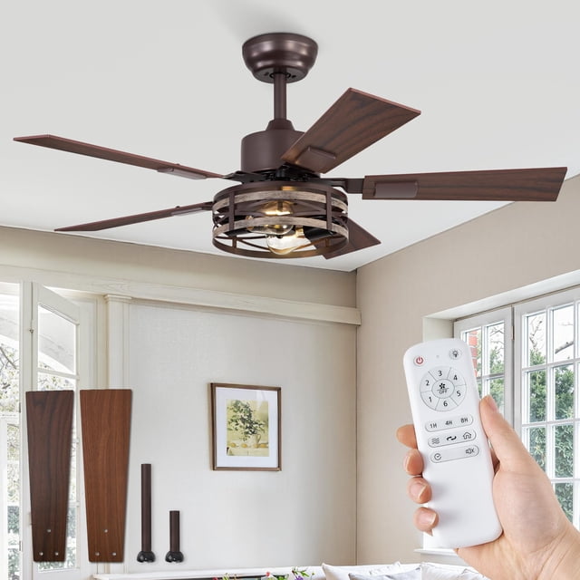 Ventilador de Techo Fanbulous 42" Motor DC 6 Velocidades Bronce Aceitado