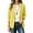 Yellow, variant on YgkuHd Fall Blazers for Women Fitted Lapel Long Sleeve Solid Casual Suit Jacket Dressy Work Office Outfits with Classic Style,White_L