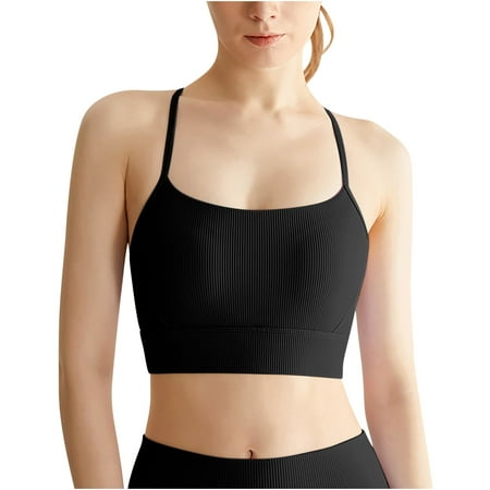 Patlollav Womens Clearance Bras  Womens Sports Bra Fitness Running Shockproof Yoga Tank Top No Steel Ring Comfort Bra