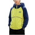 thumbnail image 2 of HAOTAGS Boys Zip Up Hoodie (2-12) Hooded Jacket with Pockets Cotton Sweatshirt Yellow Size 3T, 2 of 7
