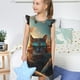 thumbnail image 4 of Fotbe Cool Cat Driving Sunset Vestido de Dormir para Niñas de 3 a 10 Años, Mangas Cortas, Estilo Princesa, Pijama Camisón con Mangas Voladas-X-Large, 4 of 6