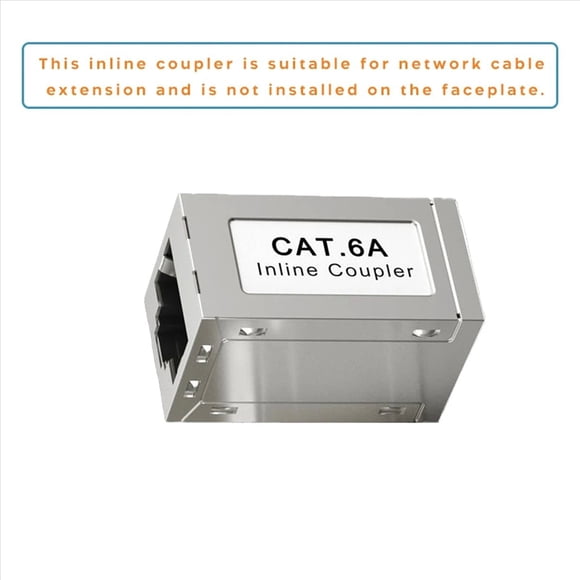 3X RJ45 Female to Female CAT6A Shielded Coupler Inline Ethernet Coupler Ethernet Extender Adapter Ethernet Cable