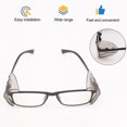 thumbnail image 3 of 1 Pair Colorful TPU Glasses Side Protect Cover Wing Splash Protection Easy to Install Transparent Design Eye Glass Cover Wing, 3 of 8