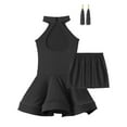 thumbnail image 4 of Alvivi Kids Girls Dancing Clothes Set Sleeveless Latin Dress+Boxer Shorts+Tassel Earrings, 4 of 4