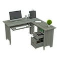 thumbnail image 4 of Inval 2-Drawer L-Shaped Desk, Gray Smoke Oak, 4 of 8