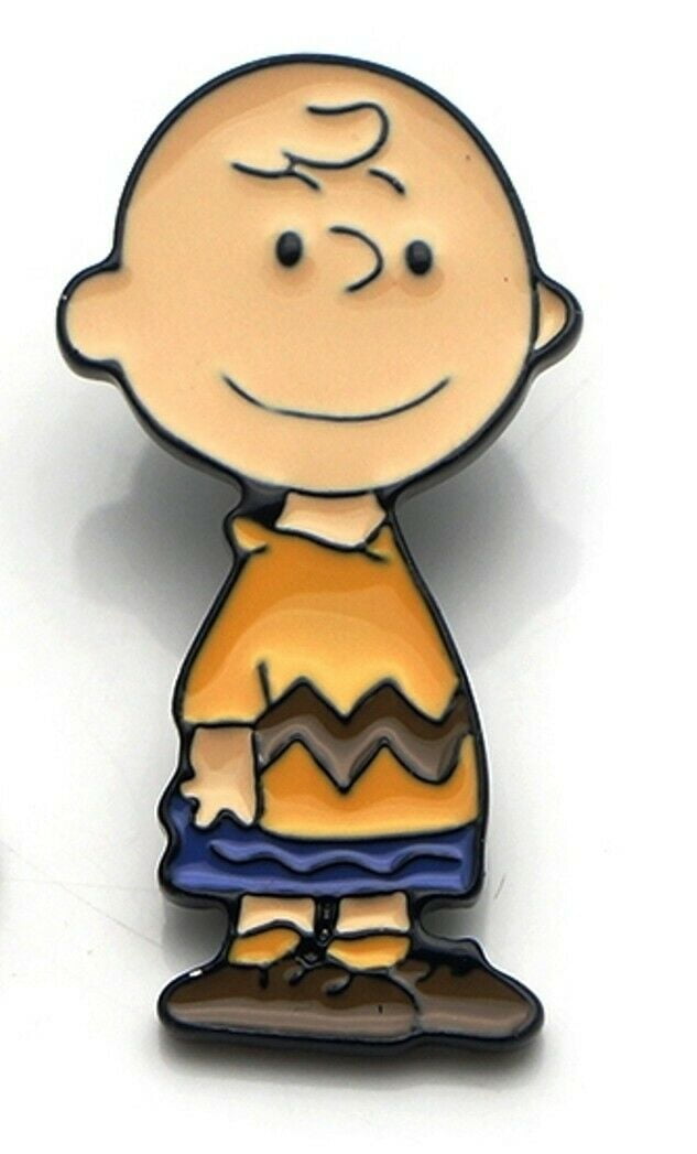 Peanuts Charlie Brown Cartoon Character  Inches Tall Enamel Metal Pin -  
