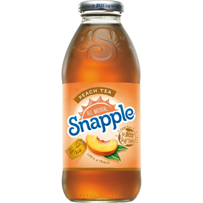 Snapple Snapple Peach Tea, 16 Fl Oz Glass Bottles, 6 Pack