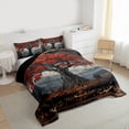thumbnail image 2 of Manfei Tree Of Life Queen Comforter Set,Natural Landscape Bedding Sets,Retro Boho Print Bedding Comforter Set For Men Women,Ultra Soft Home Decor Reversible,3-Piece, 2 of 7