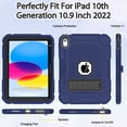 thumbnail image 4 of BMOUO Case for iPad (A16) 11th Generation 11 Inch 2025/iPad 10th Generation 10.9" 2022 - with Kickstand & Pencil Holder, Heavy Duty Shockproof Protective iPad 11th 10th Generation Case, Navy Blue, 4 of 7