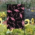thumbnail image 2 of Pink Flamingo Black Decorative Double Sided House Flag 28 x 40 inch, 2 of 2