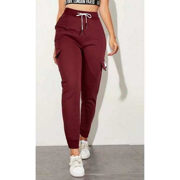 Pantalon Color Vino Leggins Vino Tinto Ropa Deportiva Mujer Casual