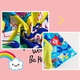 thumbnail image 4 of COMVALUE Toddler Swimsuit Suits Short Sleeve Swimwear UPF 50+ Bathing Suit Zip Rashguards (Blue, 1-2 Years), 4 of 7