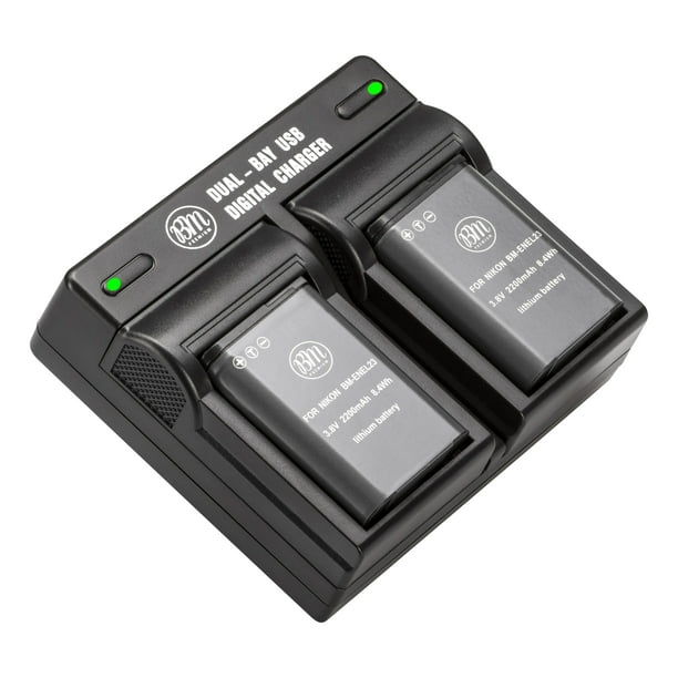 BM Premium 2 Pack of ENEL23 Batteries and Dual Battery Charger for