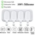 2024 Silicone Ice Cream Mold, 8 Cavity Silicone Popsicle Molds, DIY