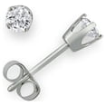 thumbnail image 2 of Amanda Rose Collection 1/4ct TW Diamond Stud Earrings for Women in 14K White Gold, 2 of 2