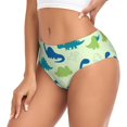 thumbnail image 2 of Balery Cute Dinosaur Blue Green Ropa Interior de Algodón para Mujer con Dibujo – Braguitas Cómodas y Elásticas, Estilo Clásico-3X-Large, 2 of 6