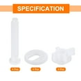 thumbnail image 3 of 4Pcs Toilet Seat Hinges Screws, White Universal Plastic Toilet Seat Hinge Bolt Screws with Nuts and Washers for Fixing the Top Toilet Seat, 3 of 6