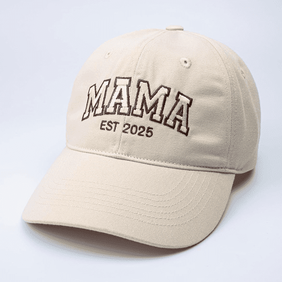 Mama EST. 2025 Embroidered Hat – New Mom Gift, First Mother’s Day Cap, Adjustable Baseball Hat for Women