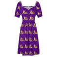 thumbnail image 4 of Vestido morado de manga corta con tigre de fútbol vestidos largos con velo vestidos de noche de lujo para mujer vestido de noche para mujer 2025, 4 of 6