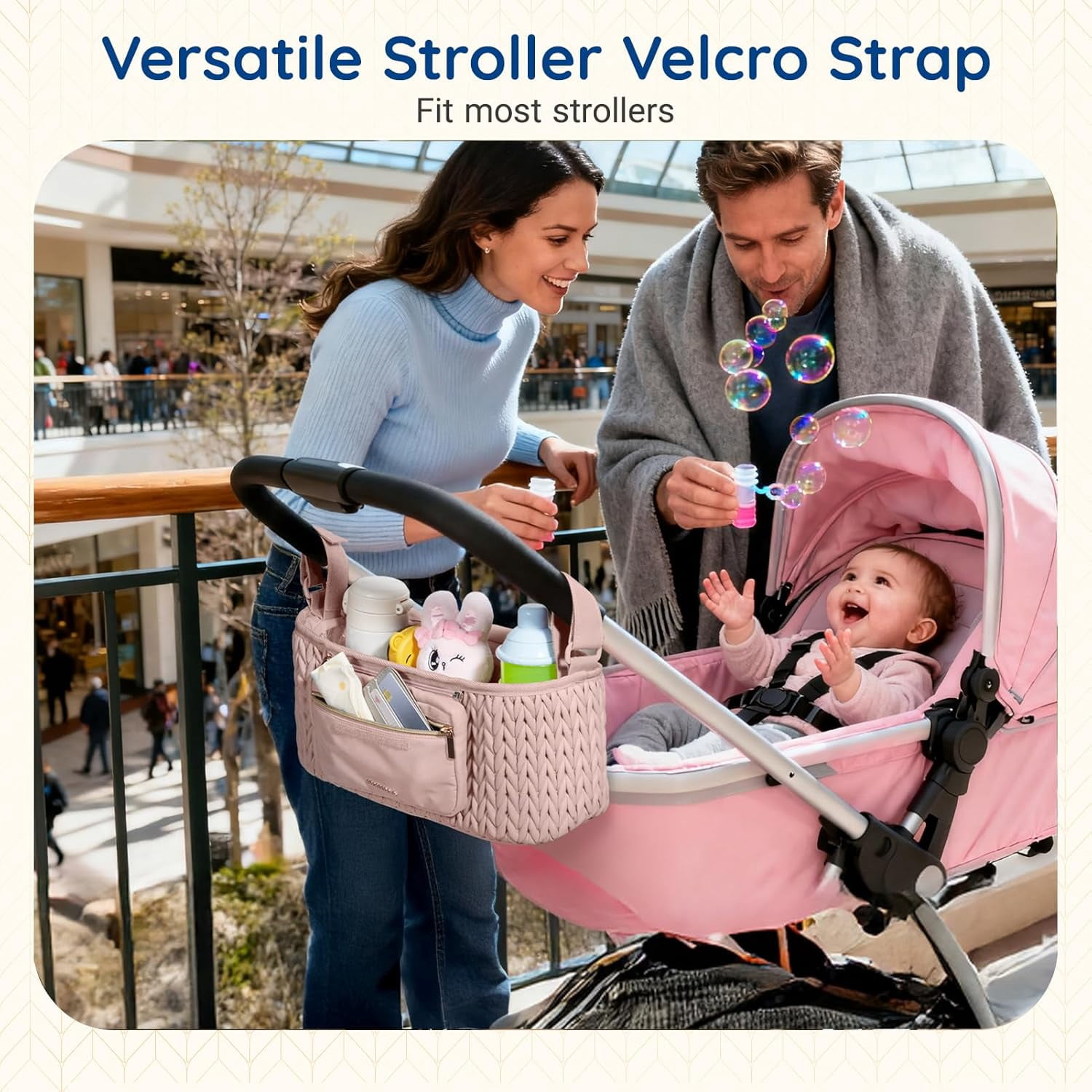 mommore Small Diaper Bag with Stroller Organizer with Insulated Pocket